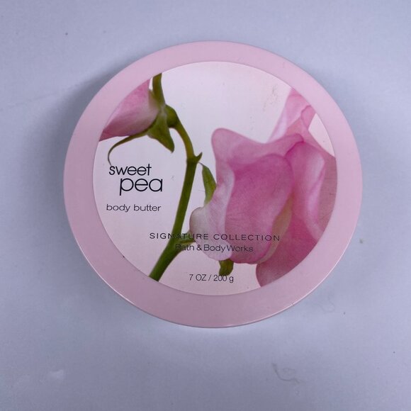 Bath & Body Works Sweet Pea Body Butter 7 oz Shea Rare Discontinued Retired - Picture 2 of 4